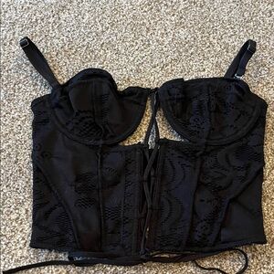 Urban Outfitters Black Lace Top